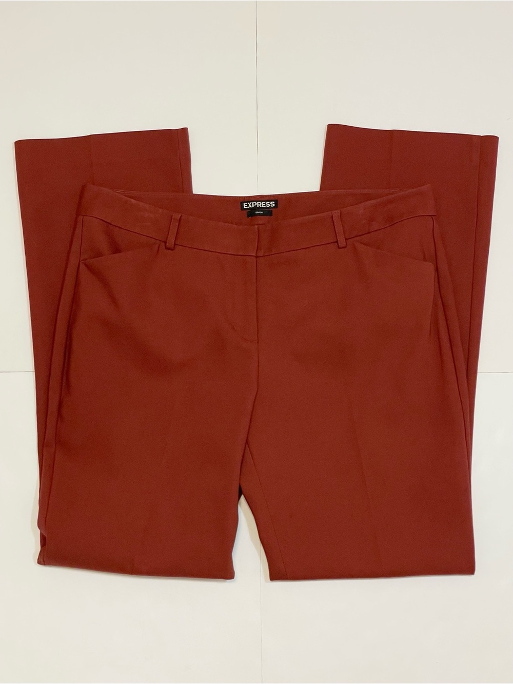 Express Editor Dress Pants Trousers Rust Red Size 12